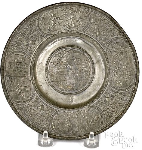 Continental pewter plate, 18th/19th c.