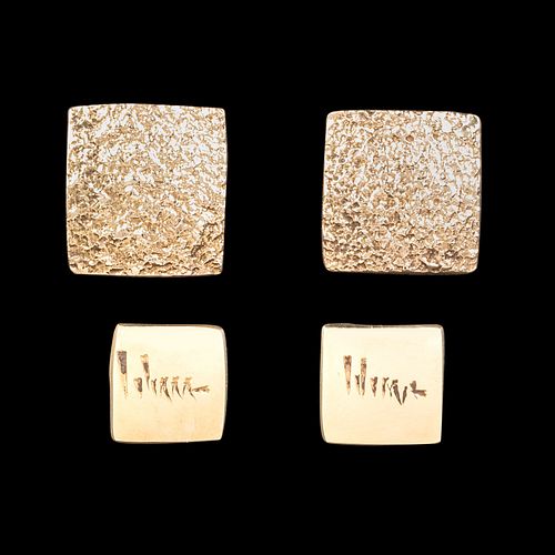 Charles Loloma, Two Pairs of Square Earrings