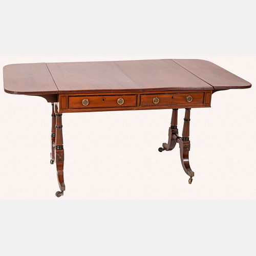 English Regency Mahogany Sofa Table,