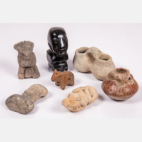 Pre-Columbian Pottery, Obsidian and Carved Stone Figures