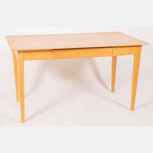 Contemporary Maple Desk with Single Drawer