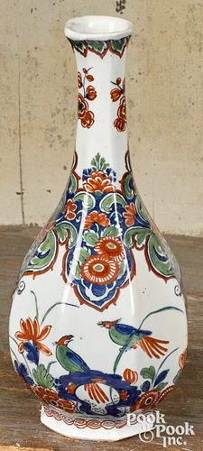 Dutch polychrome Delft baluster form vase