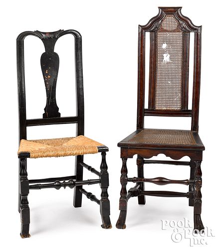 Two New England Queen Anne chairs