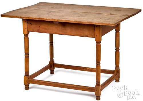 New England birch tavern table, ca. 1800