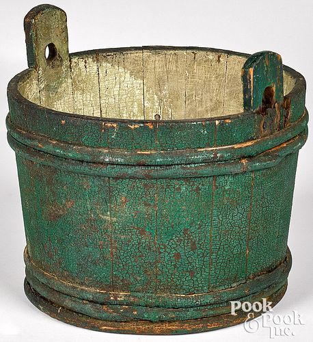 Painted bucket, 19th c.