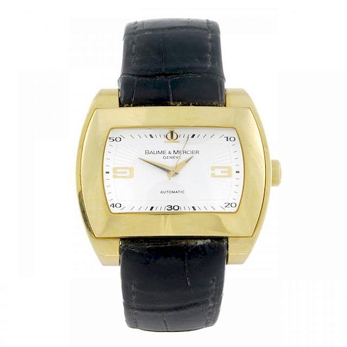 BAUME & MERCIER - a gentleman's Hampton City wrist watch. 18ct yellow gold case. Numbered 65408 3558