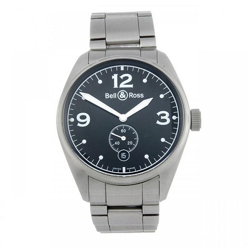 BELL & ROSS - a gentleman's Vintage 123 bracelet watch. Stainless steel case with exhibition case ba
