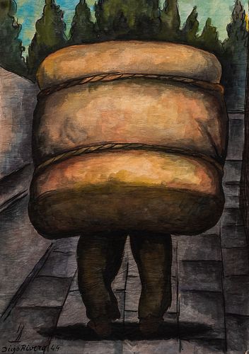 Diego Rivera (Mexican, 1886-1957), Con la carga a espaldas (Load on his back), May, 1944