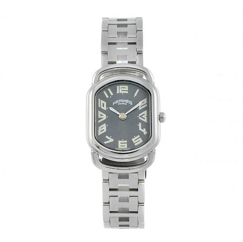 HERMES - a lady's Rallye bracelet watch. Stainless steel case. Reference RA1.210, serial 1339270. Si