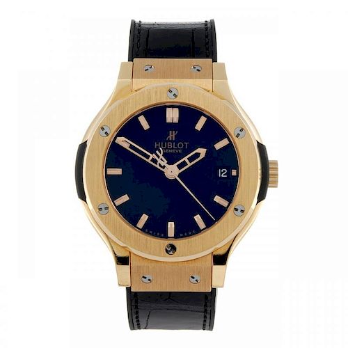 HUBLOT - a gentleman's Classic Fusion King Rose Gold wrist watch. 18ct rose gold case. Numbered 8569