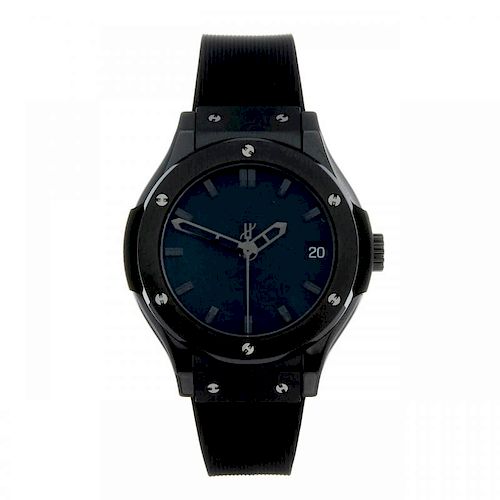 HUBLOT - a limited edition lady's Classic Fusion All Black wrist watch. Number 494 of 500. Ceramic a