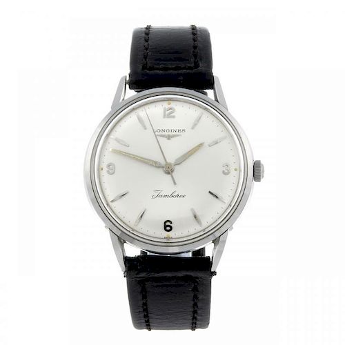 LONGINES - a gentleman's Jamboree wrist watch. Stainless steel case. Numbered 6884-7 832. Signed man