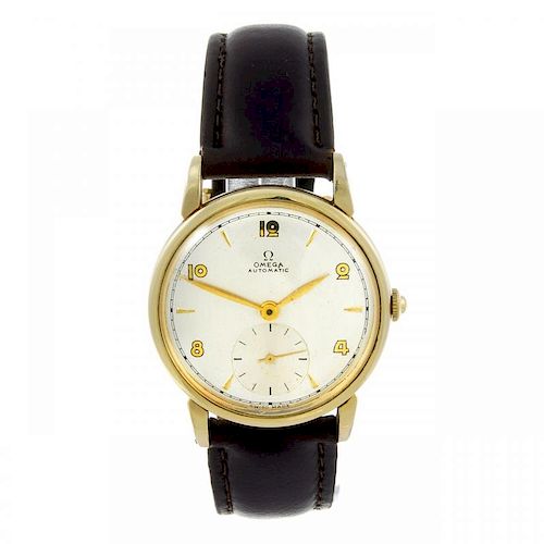OMEGA - a gentleman's wrist watch. Gold plated case. Reference 2402 3, serial T826739. Signed automa