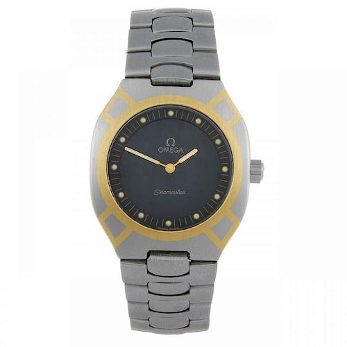 OMEGA - a gentleman's Seamaster Polaris bracelet watch. Bi-colour case. Numbered 53138544. Unsigned