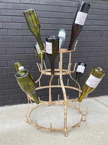 French Wine Bottle Drying Rack