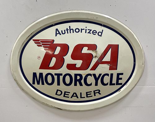 Authorized BSA Motorcycle Dealer Sign
