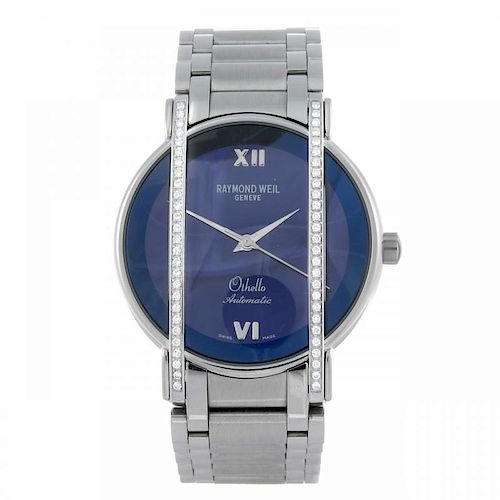 RAYMOND WEIL - an Othello bracelet watch. Factory diamond set stainless steel case. Reference 2850,