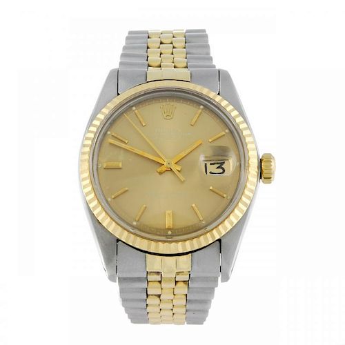 ROLEX - a gentleman's Oyster Perpetual Datejust bracelet watch. Circa 1973. Stainless steel case wit