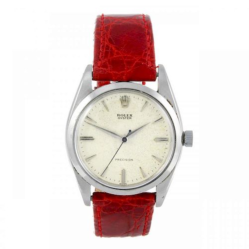 ROLEX - a gentleman's Oyster Precision wrist watch. Circa 1957. Stainless steel case. Reference 6422