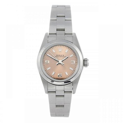 ROLEX - a lady's Oyster Perpetual bracelet watch. Circa 1999. Stainless steel case. Reference 76080,