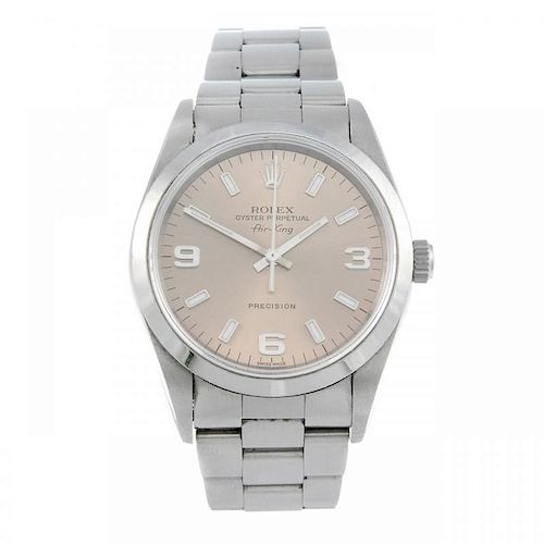 ROLEX - a gentleman's Air-King bracelet watch. Circa 2002. Stainless steel case. Reference 14000M, s