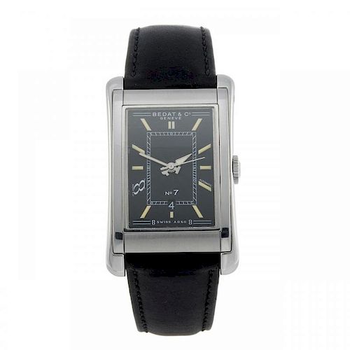 BEDAT & CO - a gentleman's wrist watch. Stainless steel case. Reference 718, serial 0931. Signed aut
