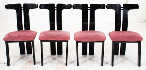 Pierre Cardin Lacquer Side Chairs, 4