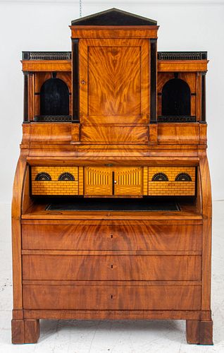 German Neoclassical Mahogany Desk-Bureau, 1835 c