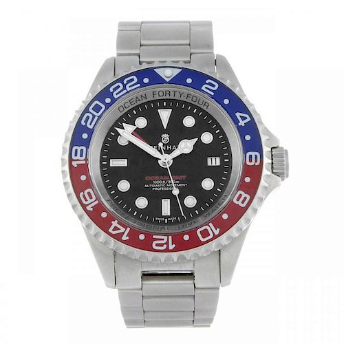 CURRENT MODEL: STEINHART - a gentleman's Ocean Forty-Four GMT bracelet watch. Stainless steel case w