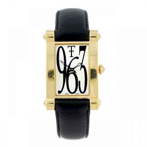 THEO FENNELL - a gentleman's Anglo wrist watch. 18ct yellow gold case. Numbered 42706. Unsigned quar