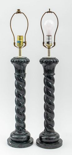 Baroque Revival Twisted Column Table Lamps