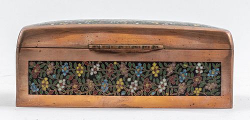 Chinese Bronze Cloisonne Floral Decorative Box