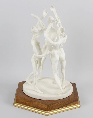 Three Royal Worcester limited Classic Sculpture figurines, Jeux de Plage 5/100, L'Impetueux 6/100, a