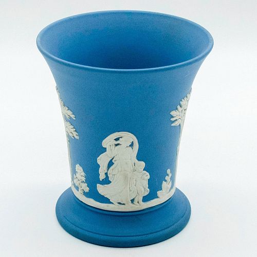 Wedgwood Cream on Pale Blue Jasperware Posey Pot