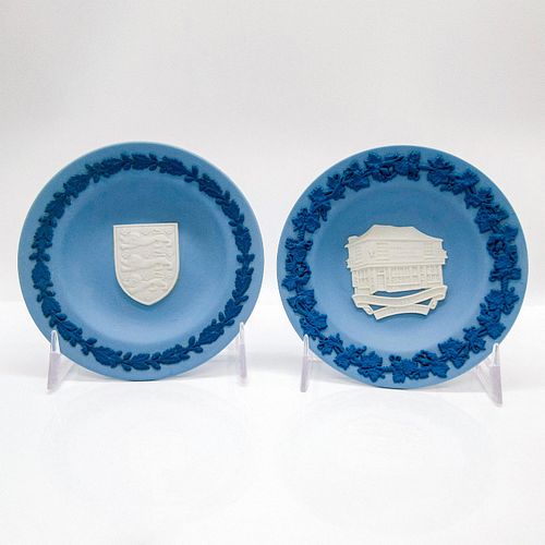 Set of 2 Wedgwood Pale Blue Jasperware Plates