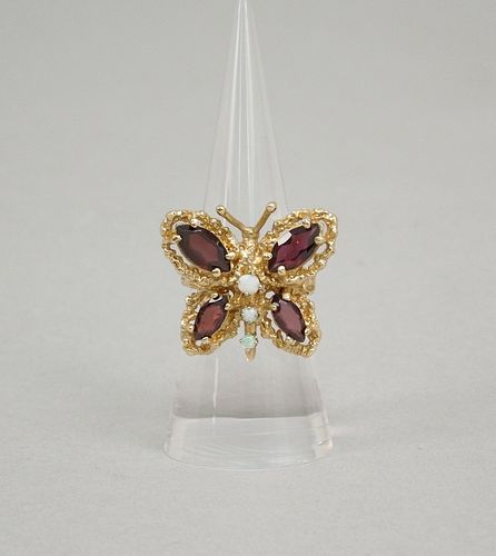 14K Yellow Gold Butterfly Ring.