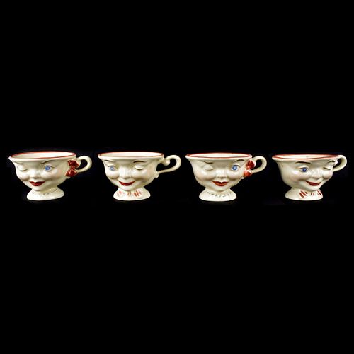 winking Pottery Tea Cups