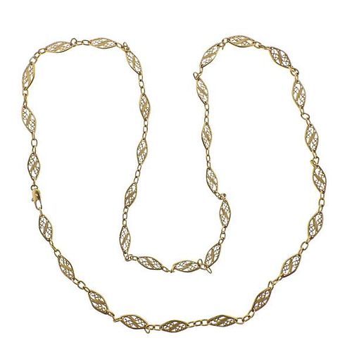Antique 18k Yellow Gold link Necklace