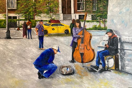 Jim Hallenbeck ''Musicians at Washington Square NYC''