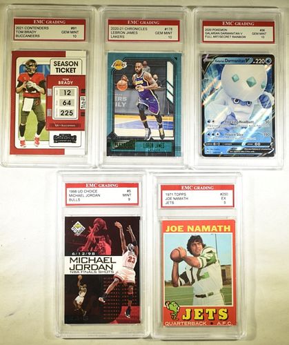 MIXED COLLECTOR LOT OF GRADED TRADING CARDS