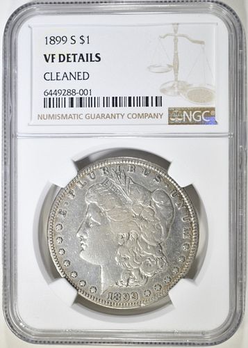 1899-S MORGAN DOLLAR NGC VF DETAILS CLEANED