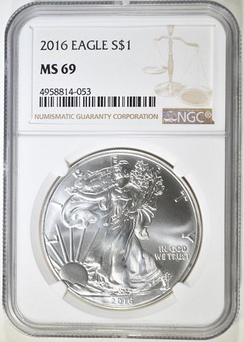 2016 AMERICAN SILVER EAGLE NGC MS 69