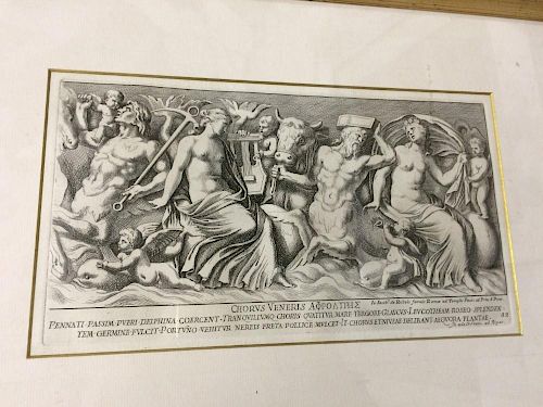 Jacobo de Rubeis after Bartoli  Two classical friezes, engravings, plates 29 and 32, late 18th or ea
