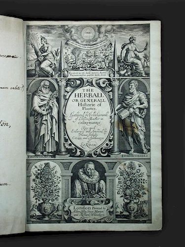 GERARD (John) The Herball or Generall Historie of Plantes, Gathered by John Gerarde of London, Maste