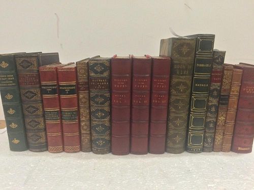 Bindings, fourteen various volumes, mainly 19th century, 8vo or 12mo (14) <br> <br>
