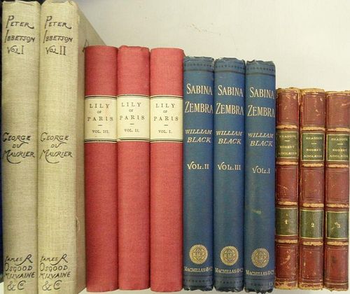 BLACK (William) Sabina Zembra, A Novel, three vol., Macmillan 1887, cloth; BRADDON (Mary E.) Robert