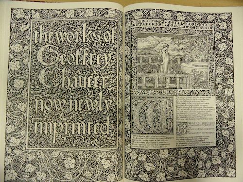 CHAUCER (Geoffrey) The Works, The Basilisk Press, 1974-75, folio, [a facsimile reprint of the Kelmsc
