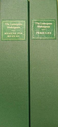 The Letterpress Shakespeare. Comedies, The Folio Society, c. 2008-2014, 4to, sixteen vols green half