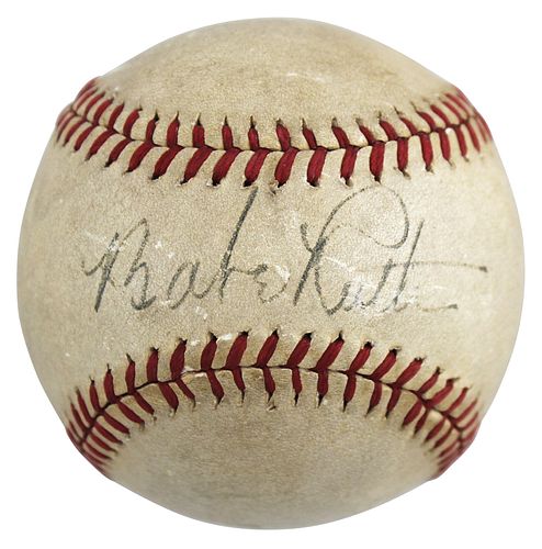 Yankees Babe Ruth Signed Harridge 1940-47 Reach Oal Baseball PSA/DNA #AK09711