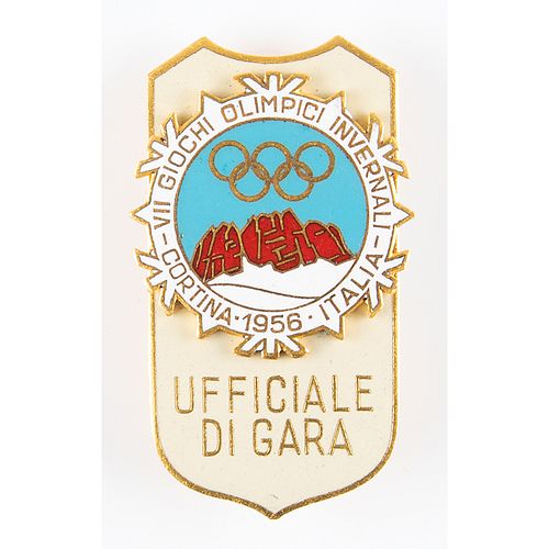 Cortina 1956 Winter Olympics Match Official Badge